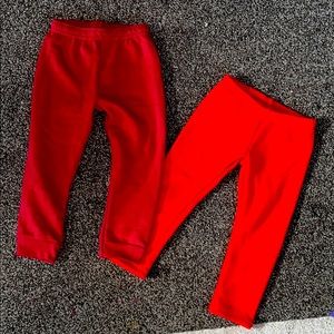 Brand new 3T sweatpants light red and dark red. X2